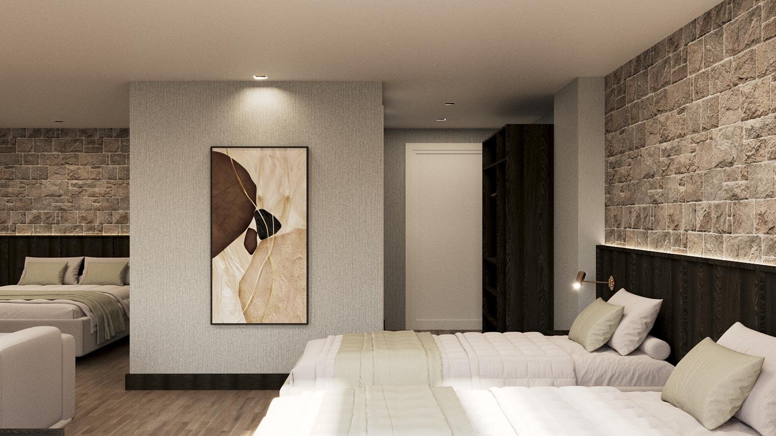 Kale Manzaralı Standart Family Room