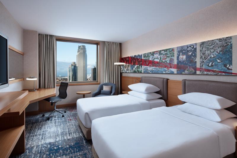 Delta Hotels by Marriott Istanbul Levent Superior Oda City View Twin Bed Room