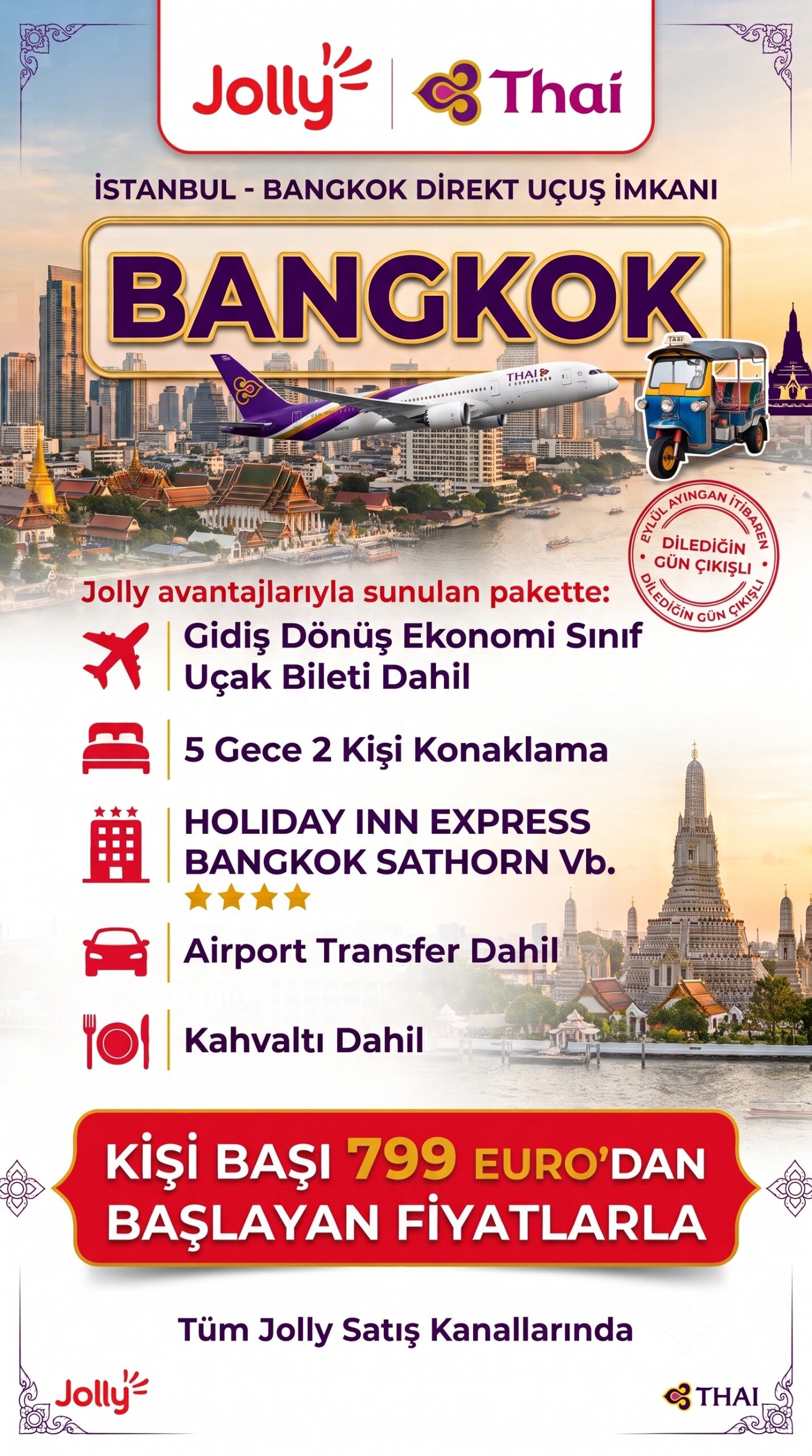 Thai Havayolları ile 5 Gece Bangkok
