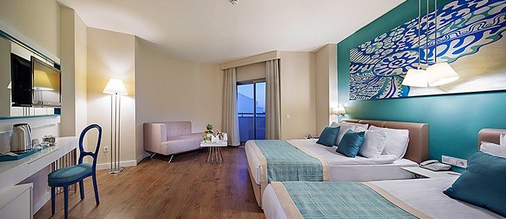 Seashell Resort & Spa Hotel Side  Kara Manzaralı Aile Odası 