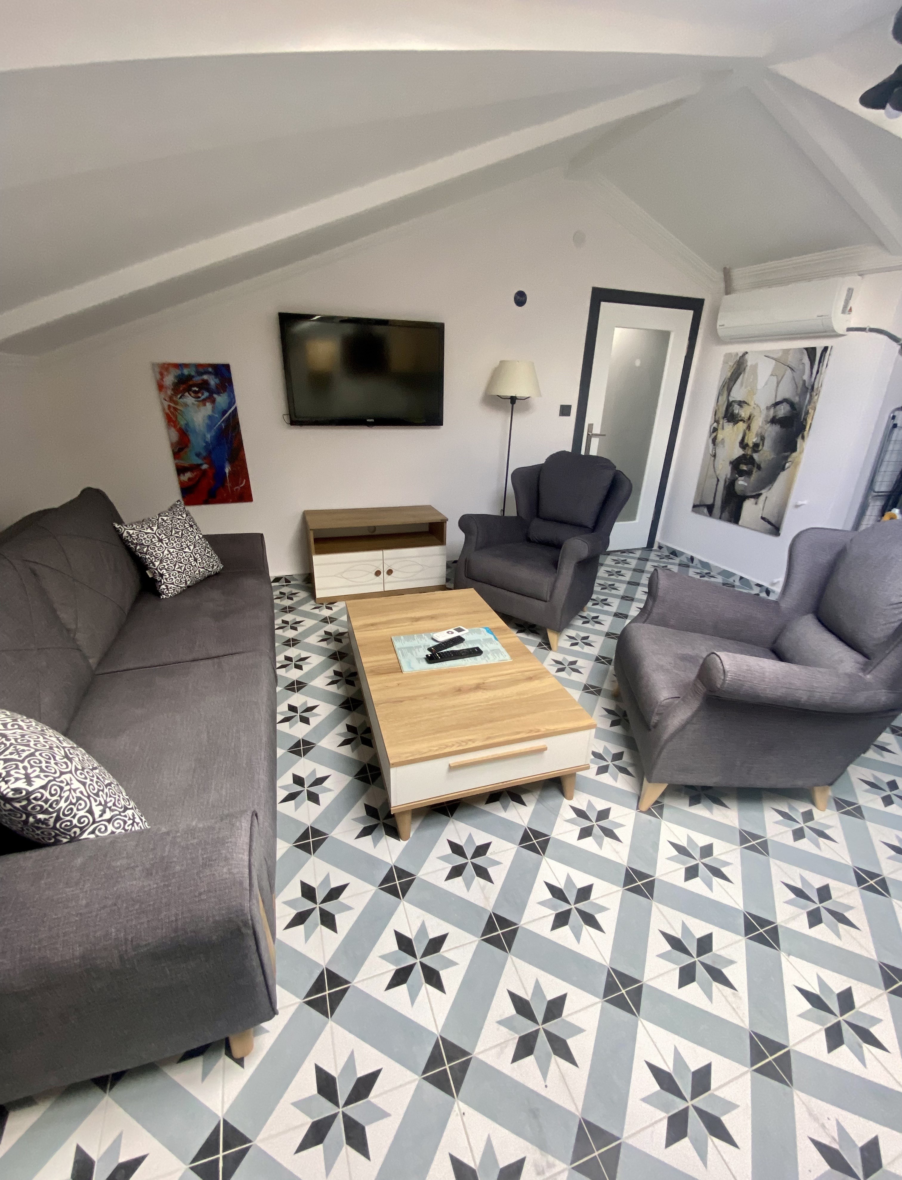 Attic Apartment Without Balcony