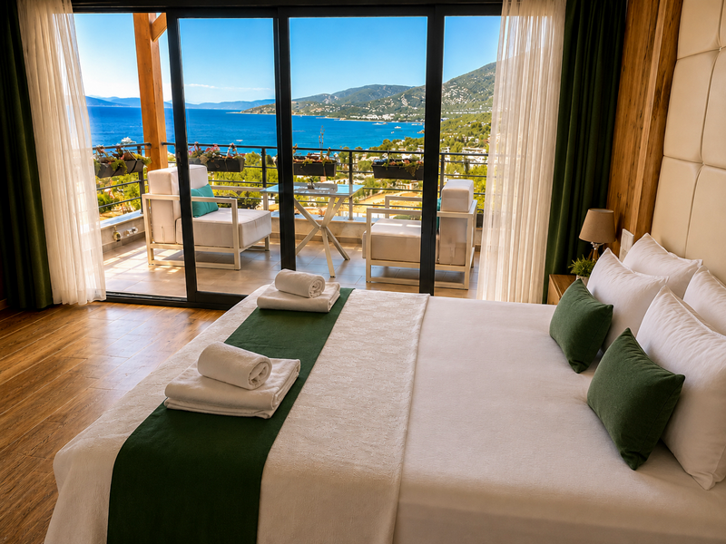 Deluxe Teras Oda, Deniz Manzaralı (Teraslı)