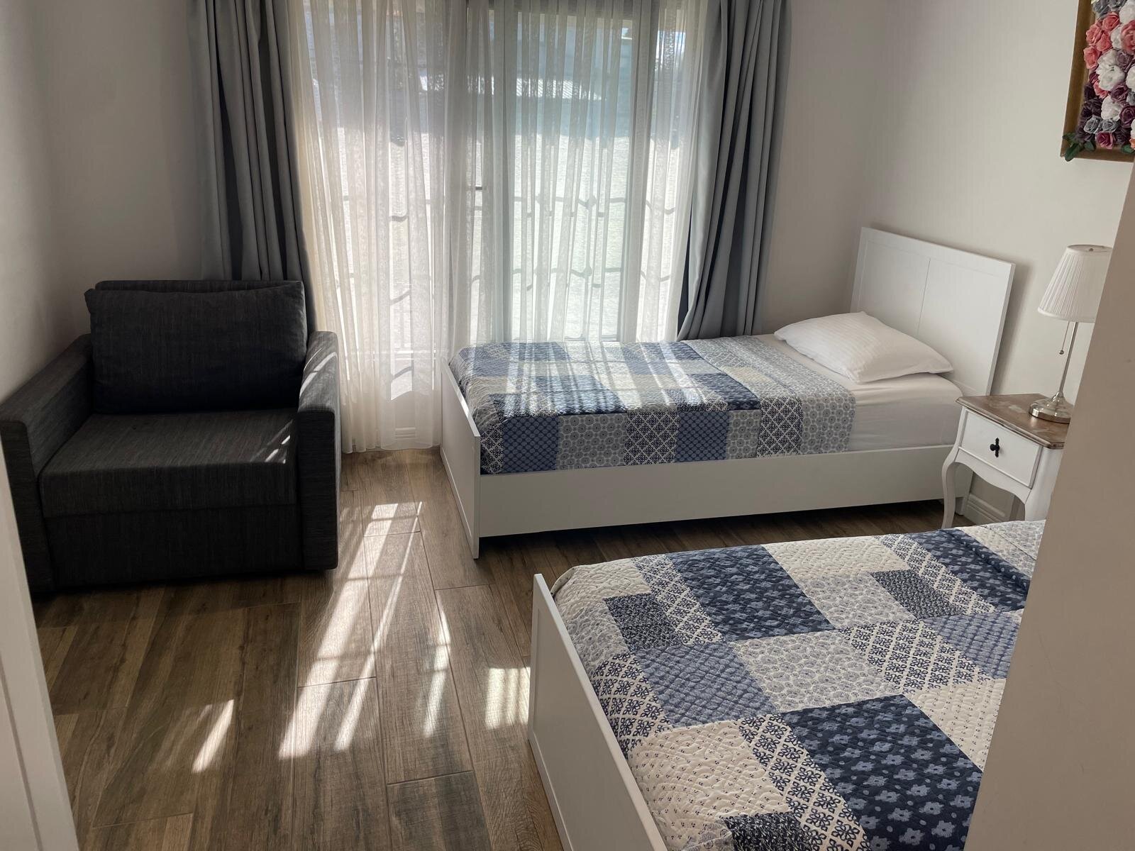 Ekonomik Twin Oda, Manzarasız, Yarı Bodrum Kat