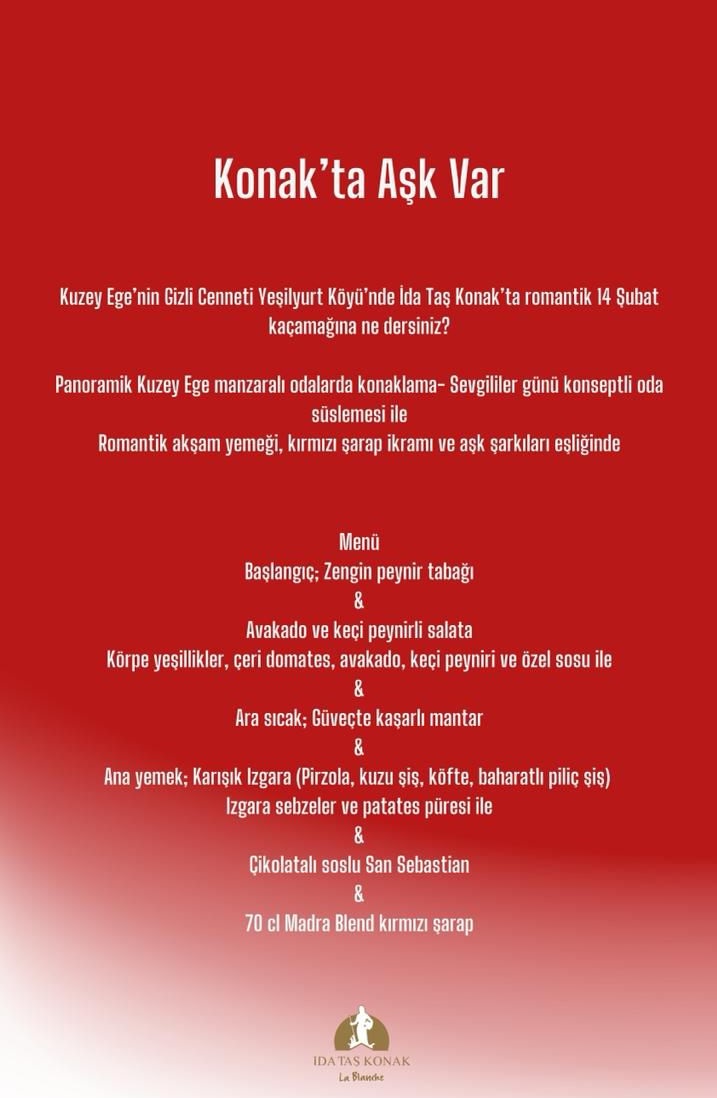 14 Şubat Sevgililer Günü Standart Oda