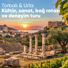 Uçaklı Torbalı & Urla: Kültür, Sanat, Bağ Rotası ve Deneyim Turu 1 Gece Otel Konaklamalı İstanbul Çıkışlı